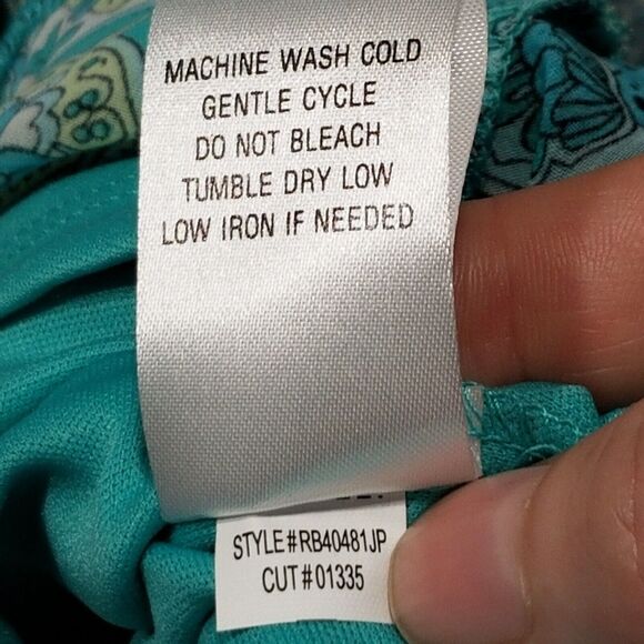 Robbie Bee 6 Turquoise Paisley Ruffle Layered Sleeveless Belted Midi Dress NEW - Picture 7 of 9